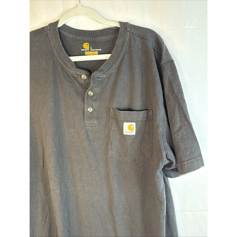 Men’s Carhartt Black Short Sleeve T Shirt Size Large Preowned